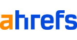 Ahrefs logo with the word ahrefs in lowercase—orange 'a', blue letters—in a bold, modern font on a white background, ideal for any Web Designer Perth seeking clean and professional branding inspiration.